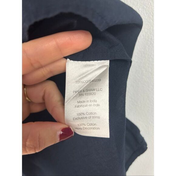 Veronica Beard 'Tamsyn' Ruffle Detail Top Navy - Size 8 - Picture 8 of 9